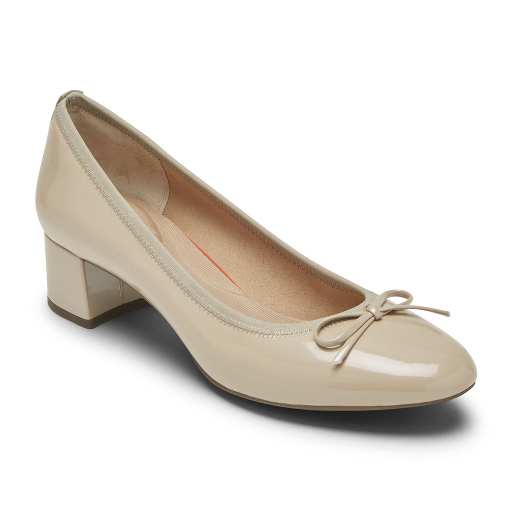 Rockport Womens Total Motion Sydney Bow - Pumps Beige - LGB215936